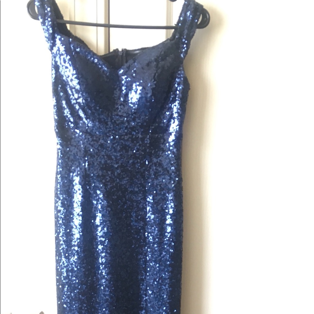 Blue sequin dress